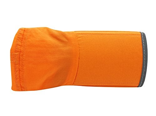 Connectyle Foldable Mesh Sun Cap Outdoor Sports Hat Breathable Sun Runner Cap with Reflective Trim Orange - Image 5