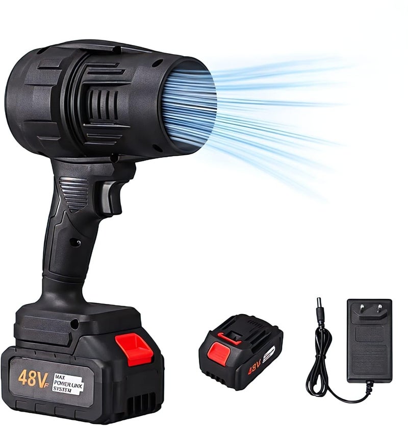 AGRIANSH Electric Handheld Air Blower, 48V Cordless Turbo Blower for Home, Car & Outdoor | High-Speed Air Blower with Rechargeable Battery & Fast Charger | Heavy-Duty Dust Cleaner for Computer, - Image 1