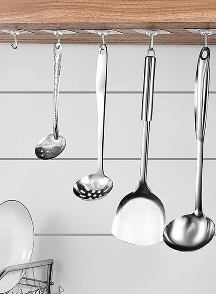 20 Pieces Waterproof Oilproof Heavy Duty Self Adhesive Sticker Hooks Transparent Wall Hook - Image 3