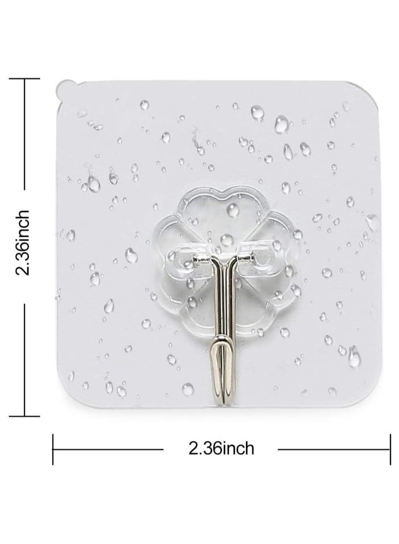 20 Pieces Waterproof Oilproof Heavy Duty Self Adhesive Sticker Hooks Transparent Wall Hook - Image 5
