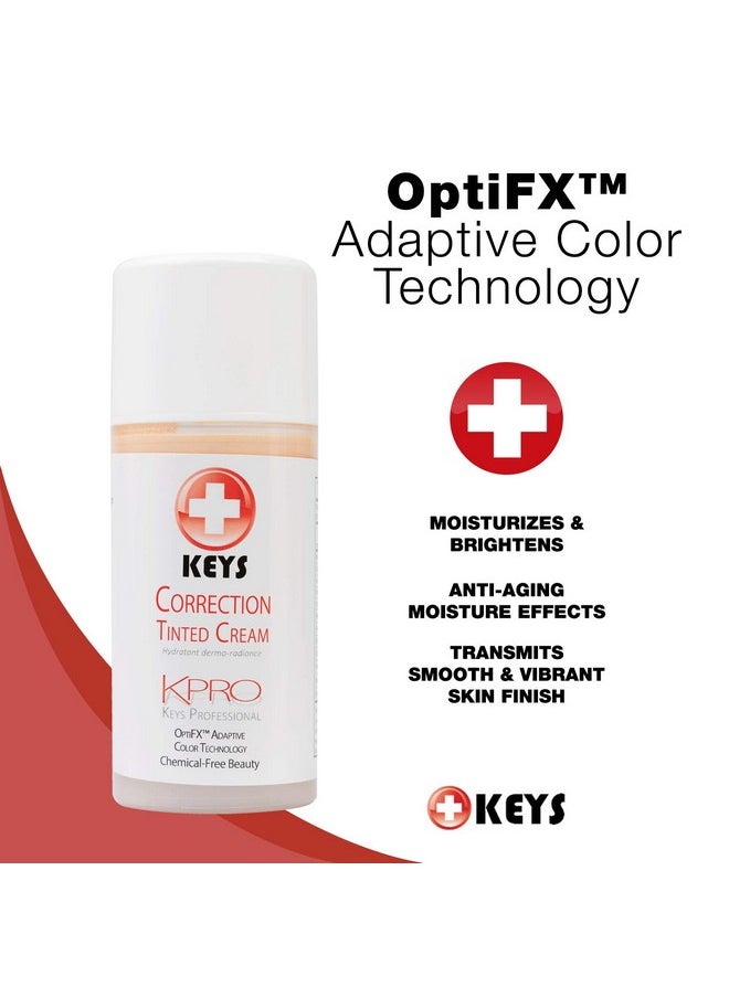 كيز كريم تصحيح لون البشرة المرطب من Keys Care KPRO بتقنية OptiFX Adaptive Color | يرطب وينعم ويملأ الخطوط الدقيقة | طبيعي ١٠٠٪ ومضاد للحساسية (٣٫٤ أونصة)  - Image 3