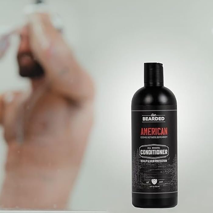 Live Bearded All-Natural Conditioner for Men - Promotes Hair Growth - Thinning and Hairloss - Deep Conditioning, Moisturizing | American Scent - Cedar, Vetiver, Bergamot - Image 5