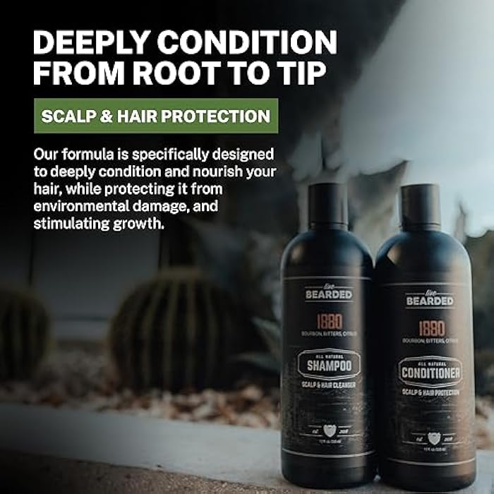 Live Bearded All-Natural Conditioner for Men - Promotes Hair Growth - Thinning and Hairloss - Deep Conditioning, Moisturizing | American Scent - Cedar, Vetiver, Bergamot - Image 3