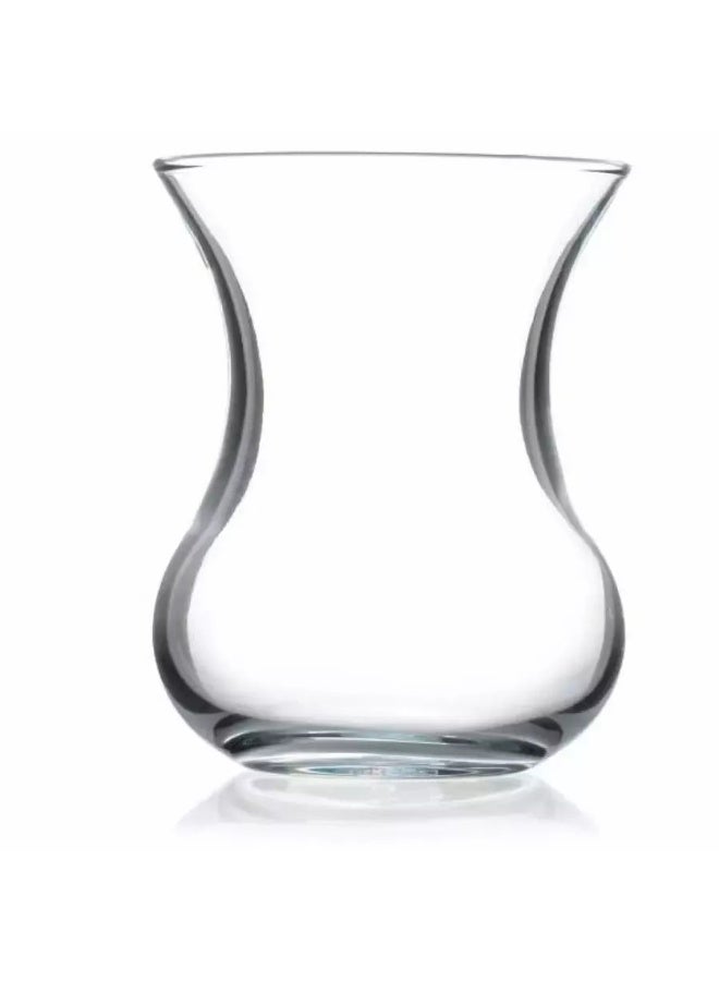Paşabahçe Pasabahce Aurora Tea Glass Set 150ml – 6 Piece Elegant Clear Turkish Tea Glasses – Modern Slim Tea Design – 1205669 - Image 2