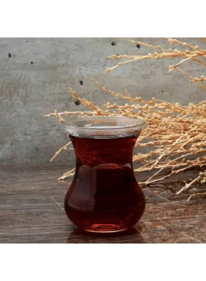 Paşabahçe Pasabahce Aurora Tea Glass Set 150ml – 6 Piece Elegant Clear Turkish Tea Glasses – Modern Slim Tea Design – 1205669 - Image 1