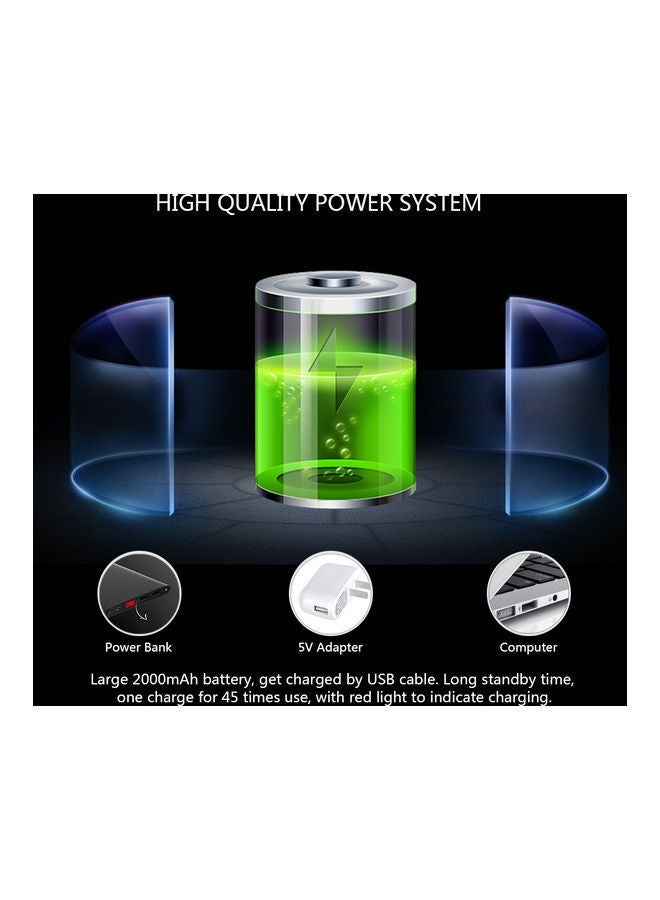 NIBEMINENT Rechargeable Water Flosser Tooth Cleaning Oral Irrigator Tool Set White/Blue - Image 2