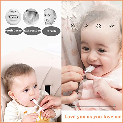 Boyizupha 100 Pcs Baby Disposable Gauze Toothbrush,Baby Tongue Cleaner Newborn,Infant Mouth Oral Care Cleaning Swabs for 0-36 Month - Image 5