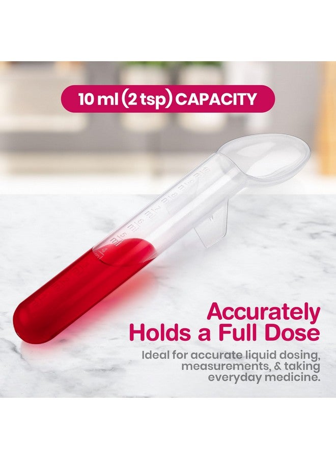 MEDca Calibrated Medicine Spoon for Kids, Baby & Toddler - (Pack of 4) - 2 Tsp/10 mL Capacity Plastic Oral Liquid Dose Medication Graduated Dispenser - Image 2