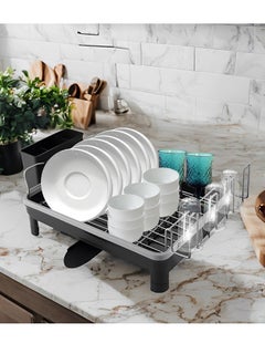 Dish Drying Rack with Drainboard and Cutlery Holder 52cm Compact Kitchen Rack for Small Spaces RV and Apartments - pzsku/Z28DA4704748CD11FAAC3Z/45/_/1733743554/cf0ad6bb-335d-41e1-bca6-f32e6441f3a8