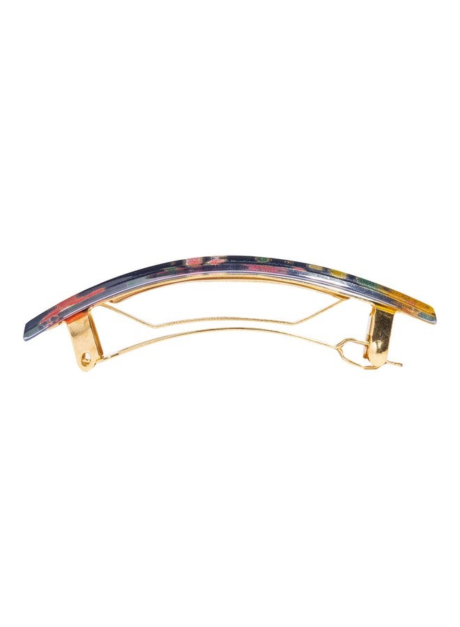France Luxe Classic Rectangle Barrette - Kyoto Blue - Image 3
