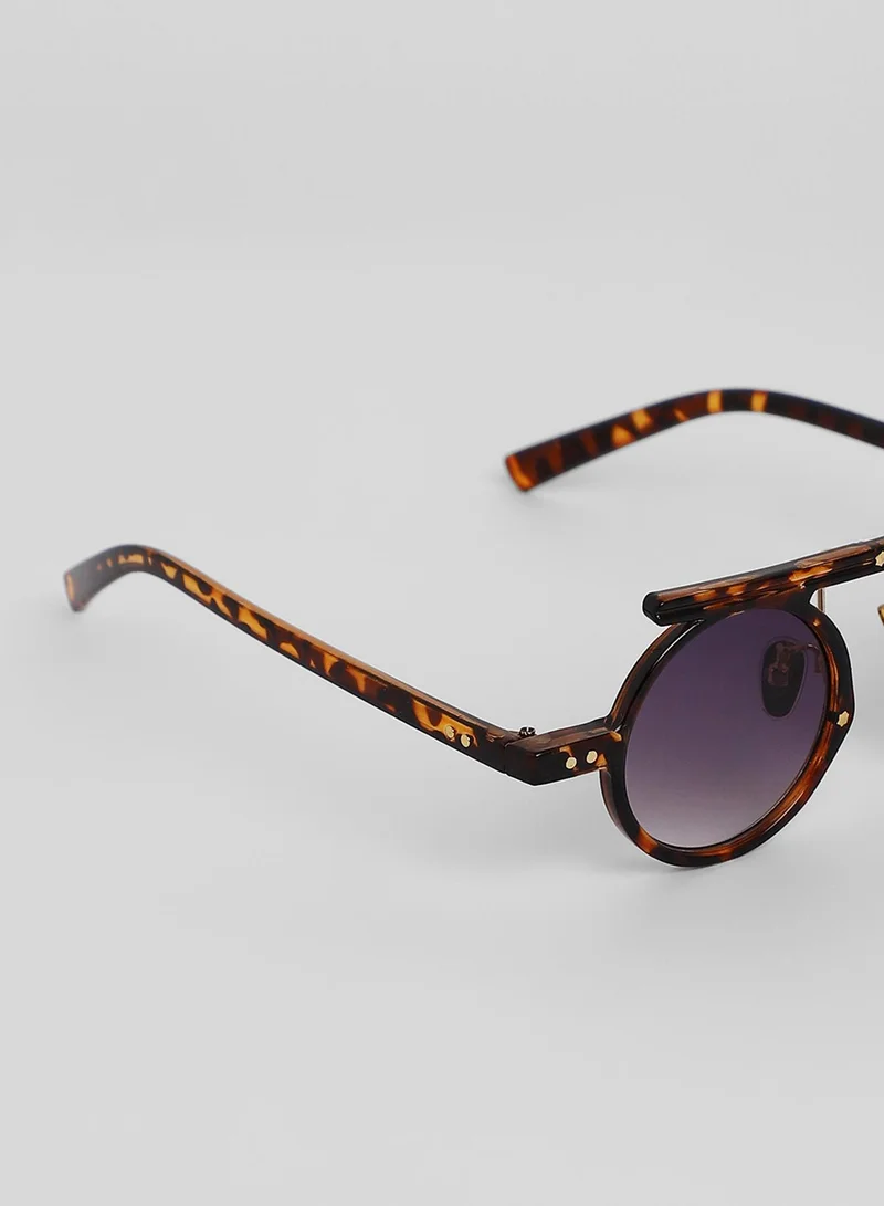 صوص هاوت The Cirque Round Sunglasses - Coffee Brown