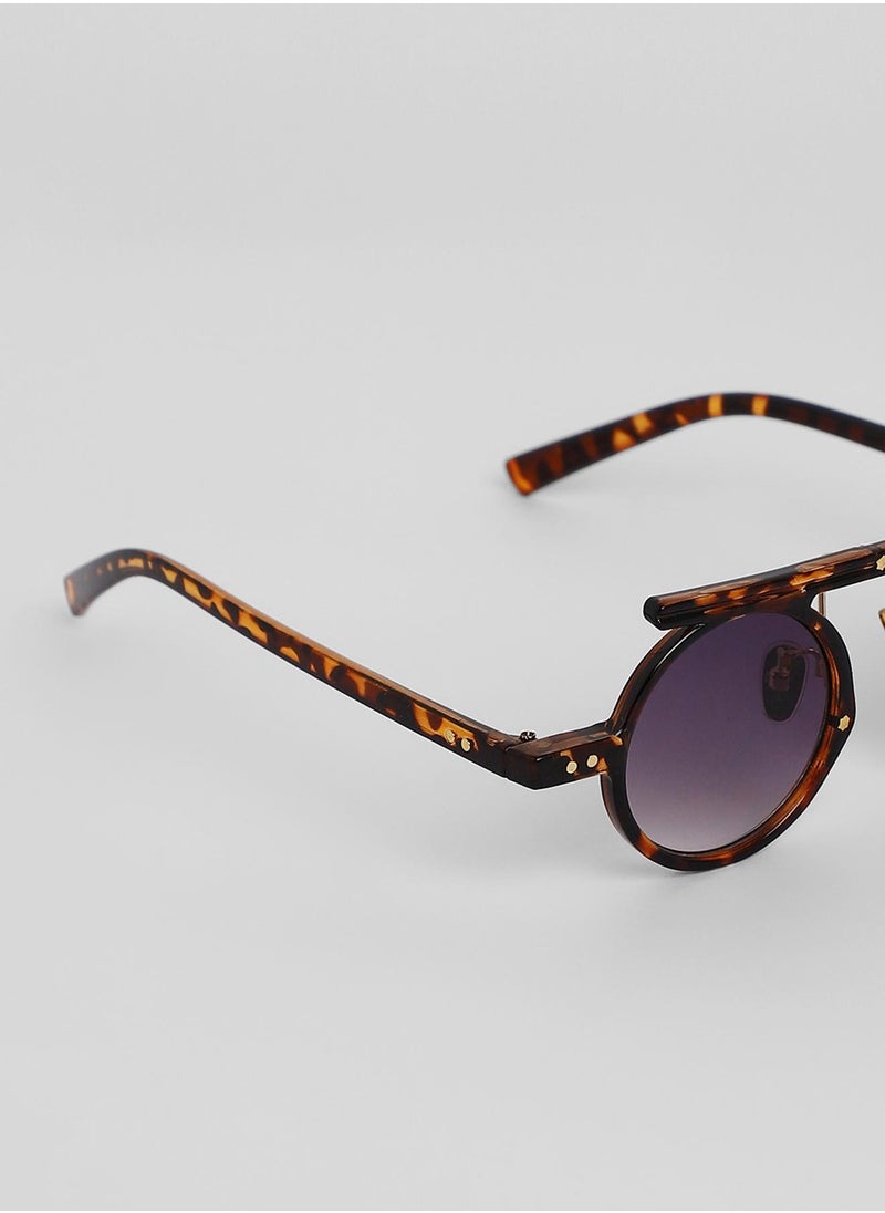 Haute Sauce - The Cirque Round Sunglasses - Coffee Brown - Image 1