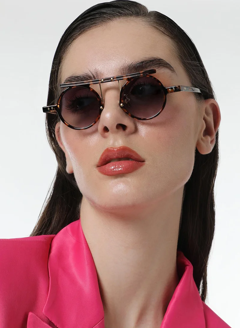 صوص هاوت The Cirque Round Sunglasses - Coffee Brown