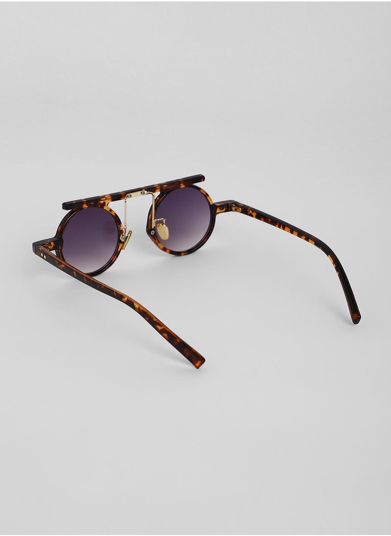 Haute Sauce - The Cirque Round Sunglasses - Coffee Brown - Image 1