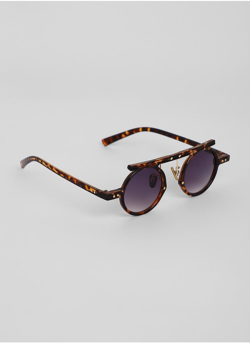 Haute Sauce - The Cirque Round Sunglasses - Coffee Brown - Image 1