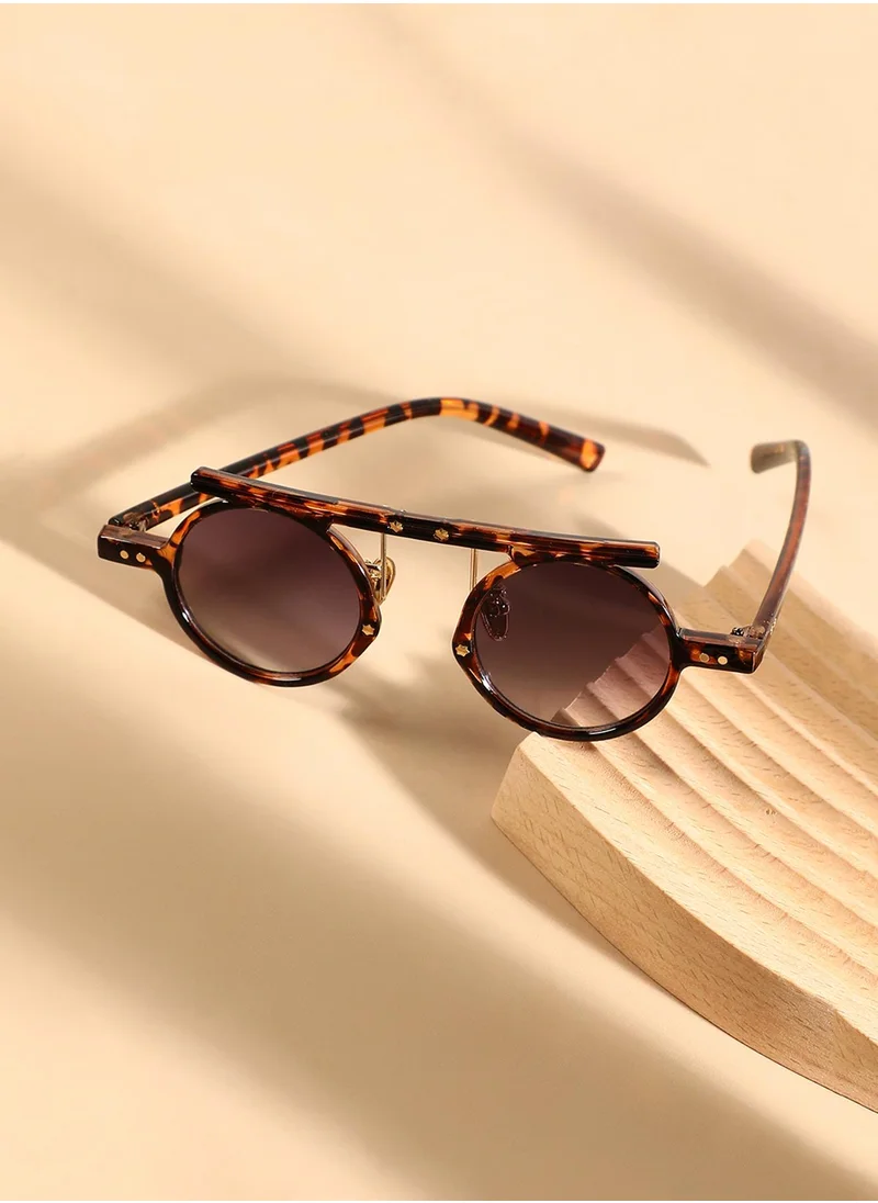 صوص هاوت The Cirque Round Sunglasses - Coffee Brown