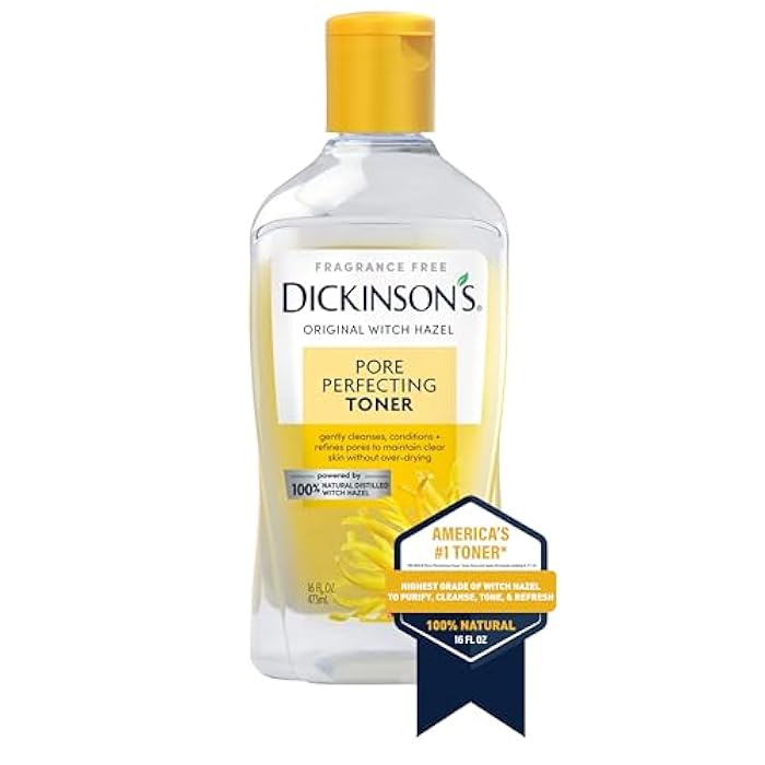 Dickinson's تونر دكنسون الأصلي من هازل الساحرة | 100% هازل ساحرة مكررة طبيعية | تونر رقم 1 في أمريكا | ينقي المسام | يزيل الشوائب والزيوت | 16 أونصة سائلة - Image 2