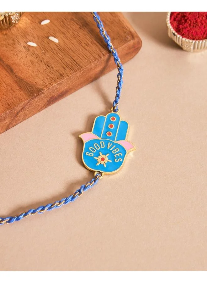 Chumbak Hamsa Rakhi - Brass motif