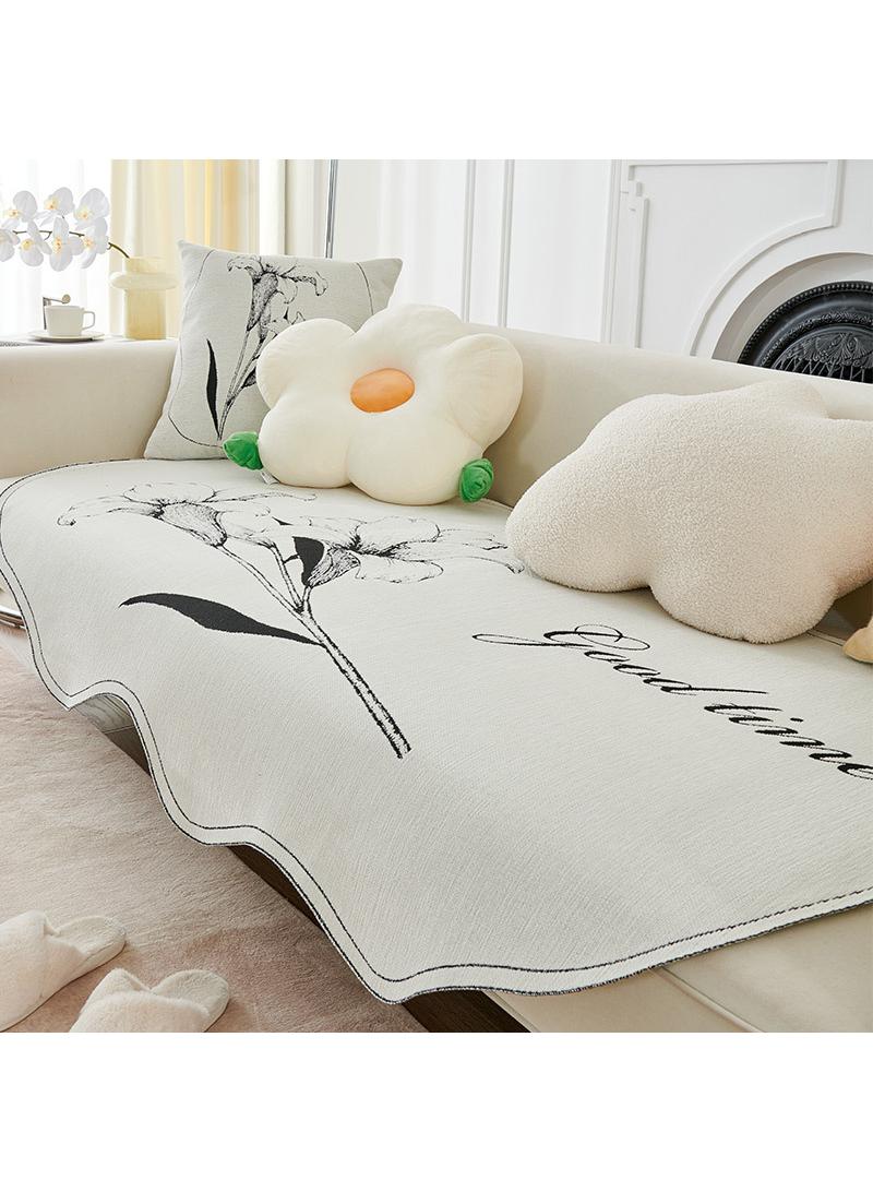 general Irregular Shaped Sofa Cushion Non Slip Sponge Seat Cushion Chenille Sofa Towel - Image 1