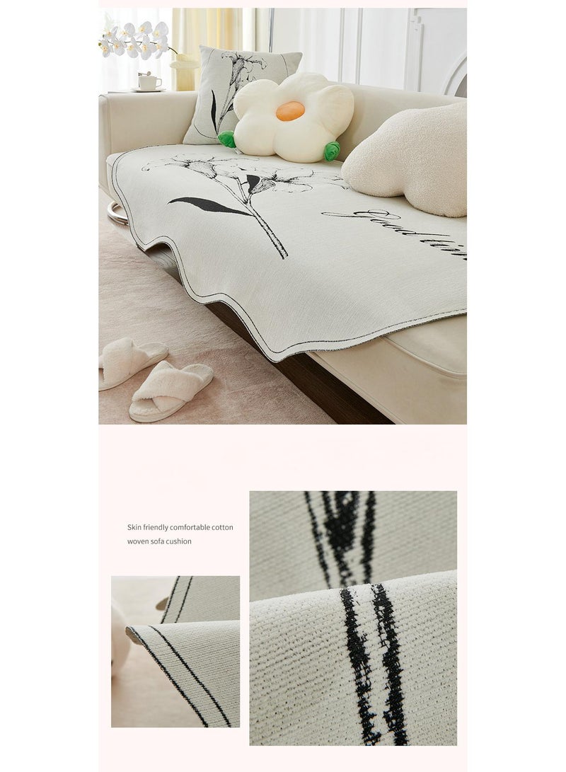 general Irregular Shaped Sofa Cushion Non Slip Sponge Seat Cushion Chenille Sofa Towel - Image 4