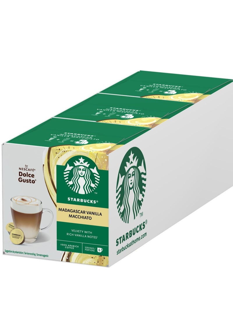 ستاربكس مدغشقر فانيلا ماكياتو 12 كبسولة قهوة 132 جرام عبوة من 3 قطع - Image 2
