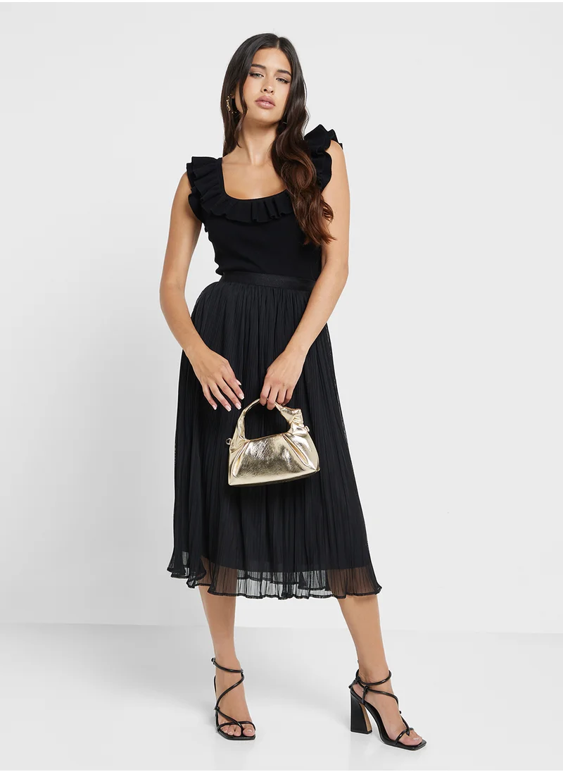 جينجر Pleated Maxi Skirt