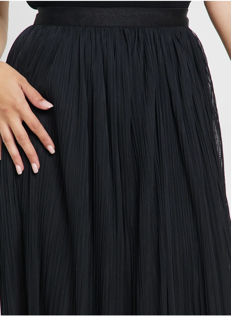 Ginger Pleated Maxi Skirt