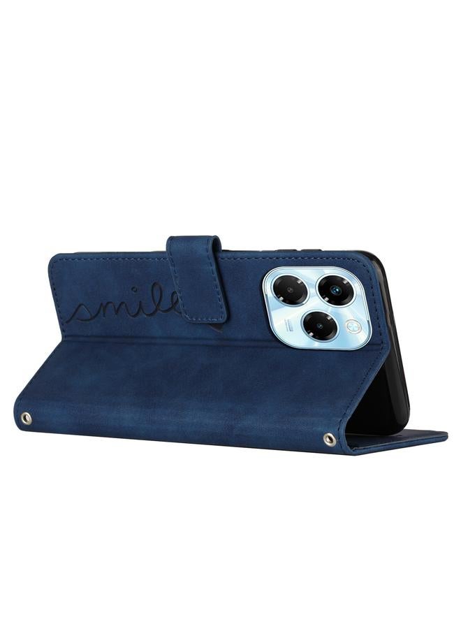 S-TOP Case For Infinix Note 40X 5G Skin Feel Heart Embossed Leather Phone Case - Image 3