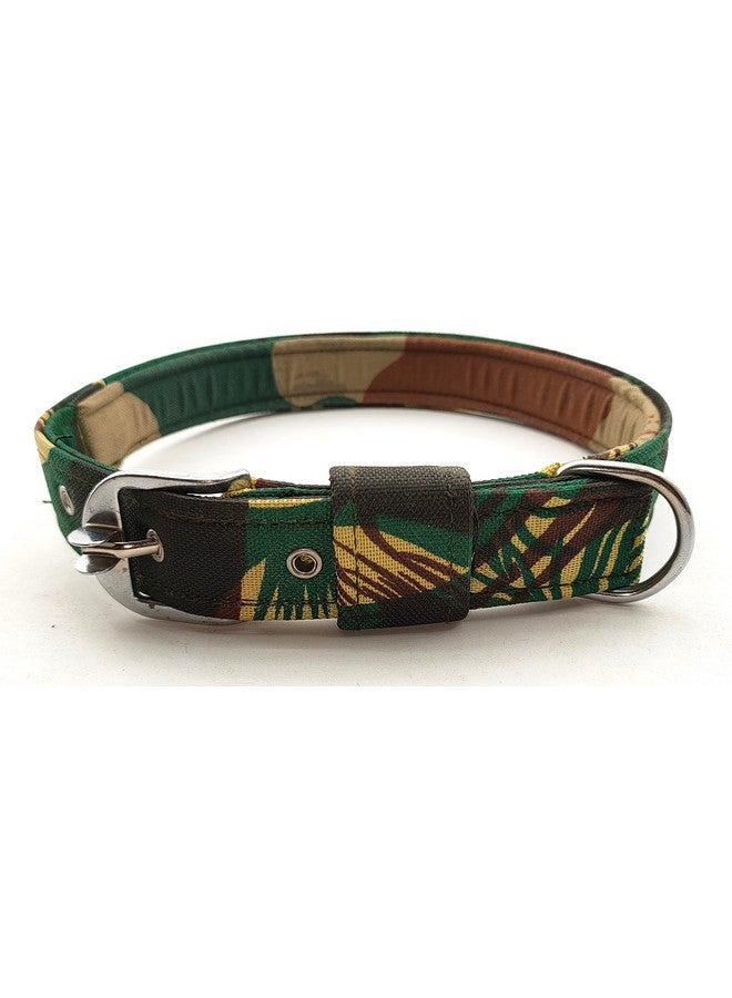 حزام الكلب بطبعة الجيش، طوق كلب مبطن، حزام رقبة للكلاب، طوق كلب عسكري، حزام مريح للكلاب بعرض 1.5 بوصة (مقاس كبير جدًا) (طول 64 سم - 78 سم) - Image 4