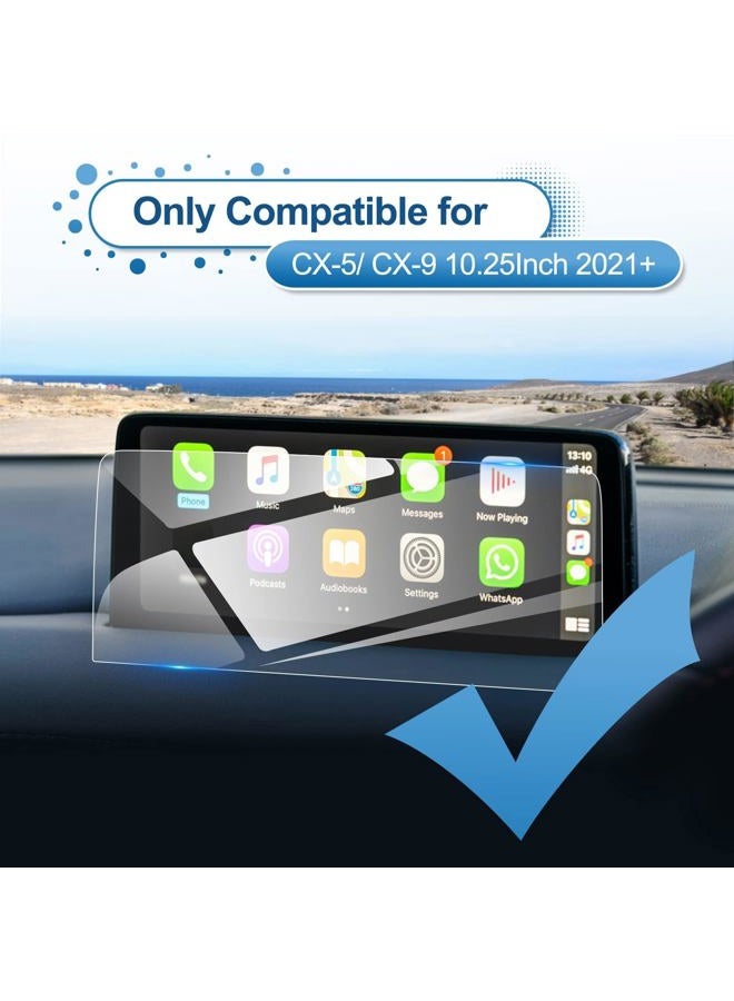 Coleya 2021 2022 2023 CX-5 Screen Protector for Mazda CX-5 10.25Inch Touch Screen, Compatible for 2021-2023 M azda CX9 Screen Protector 2023 CX5/CX9 Tempered Glass HD Transparent Protective Film - Image 2