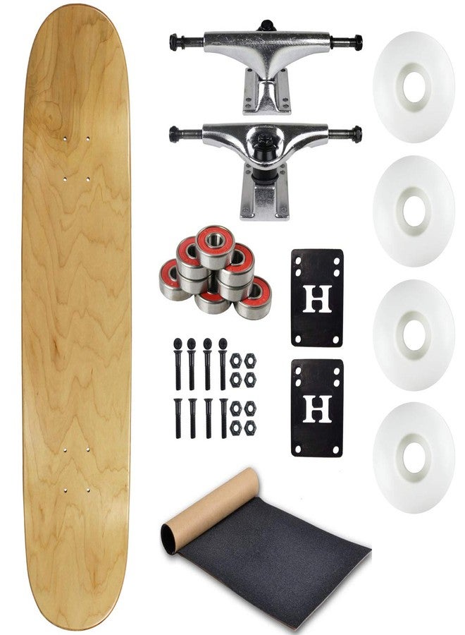 Moose Complete Skateboard Natural 7.0" with Silver Trucks and White Wheels - Image 1