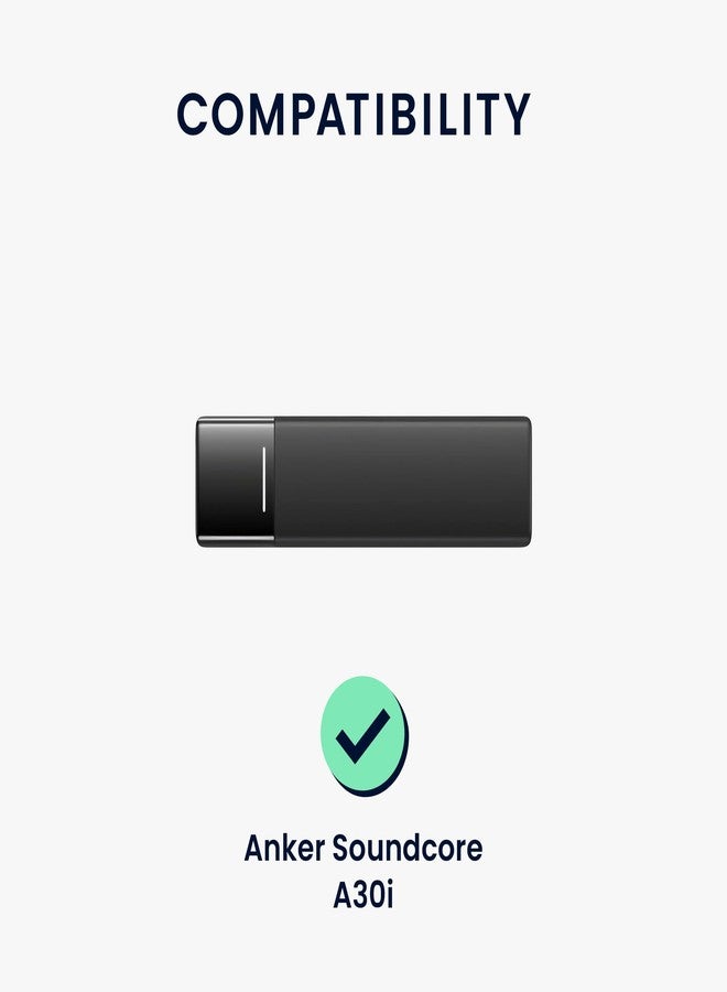 kwmobile Case Compatible with Anker Soundcore A30i Case - Silicone Cover Holder for Earbuds - Dark Blue - Image 2
