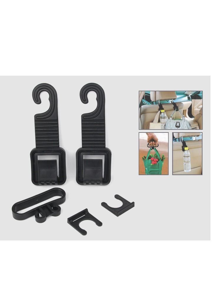 Black Headrest Luggage Car Holder Hook - Image 1