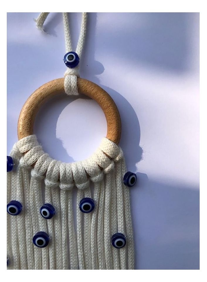 Boho Macramé Car Charm – Handmade Bohemian Hanging Accessory for Rearview Mirror, Home Décor, or Wall Hanging – Decorative Cotton Rope Ornament - Image 5