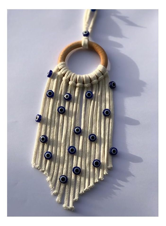 Boho Macramé Car Charm – Handmade Bohemian Hanging Accessory for Rearview Mirror, Home Décor, or Wall Hanging – Decorative Cotton Rope Ornament - Image 2