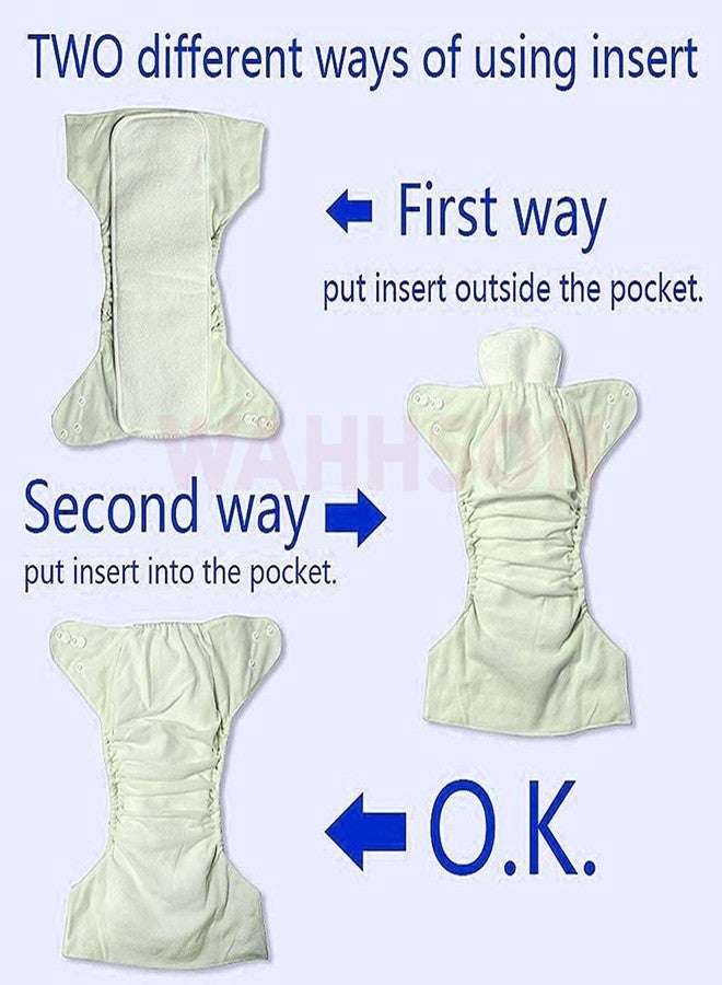 Miracle Moms Pack of 2 Freesize Washable & reusable waterproof adjustable cloth diaper for babies with quick drying prefold style soaker(insert) & dry feel layer on top | DPPB25 - Image 5
