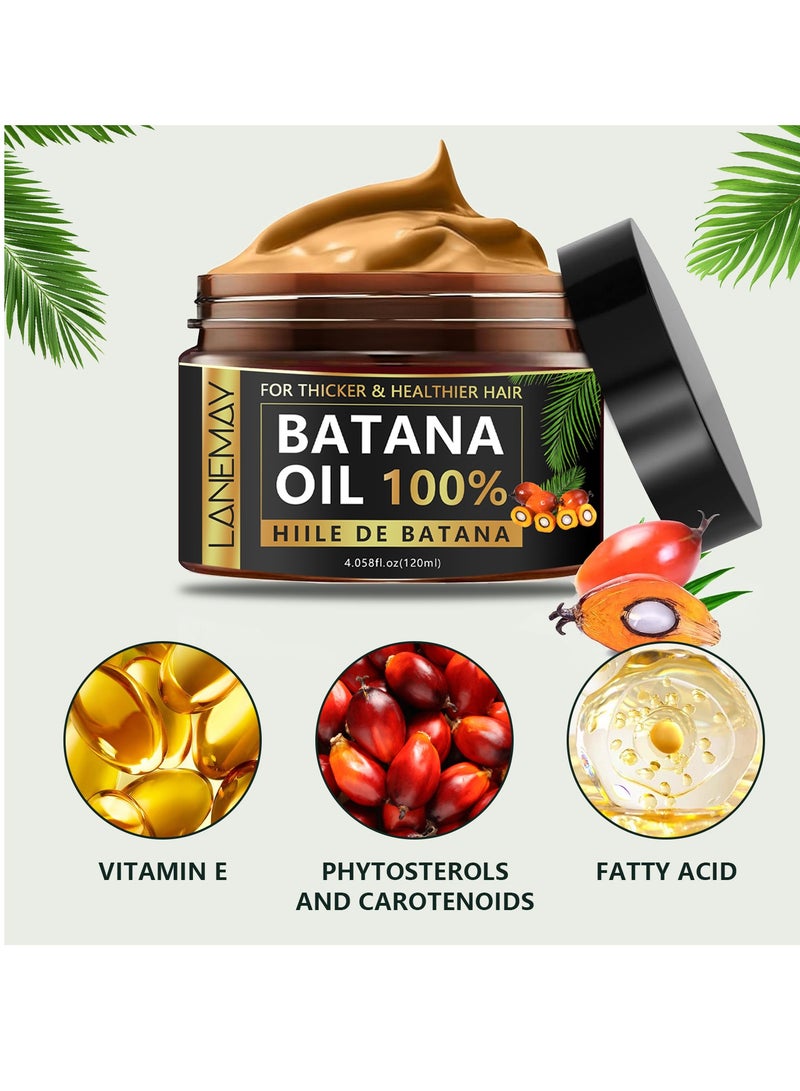 LANEMAY Raw Batana Oil for Hair Growth: 100% Natural Batana Oil from Honduras Prevent Hair Loss and Enhances Hair Thickness for Men & Women 120ml - Image 5