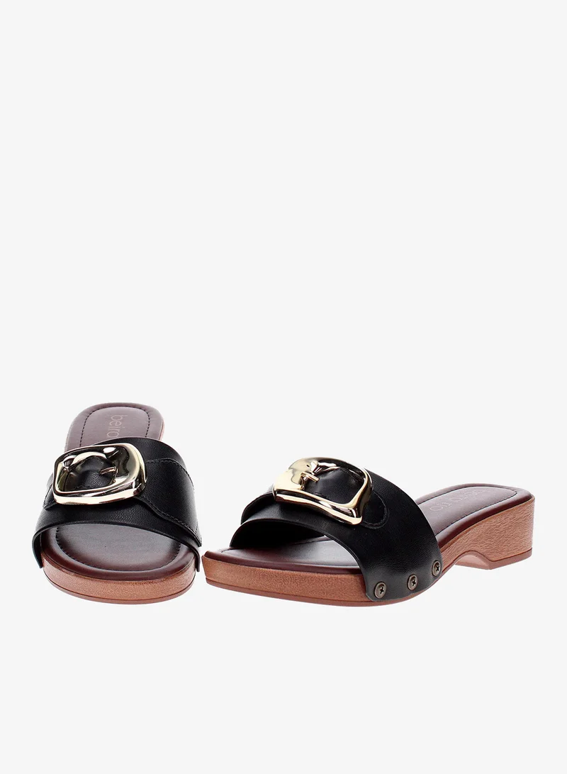 Beira Rio Black Beira Rio Women’s Flat Summer Footwear – Lightweight Slip-On Comfort with Stylish Casual Design for Women | Best Price UAE