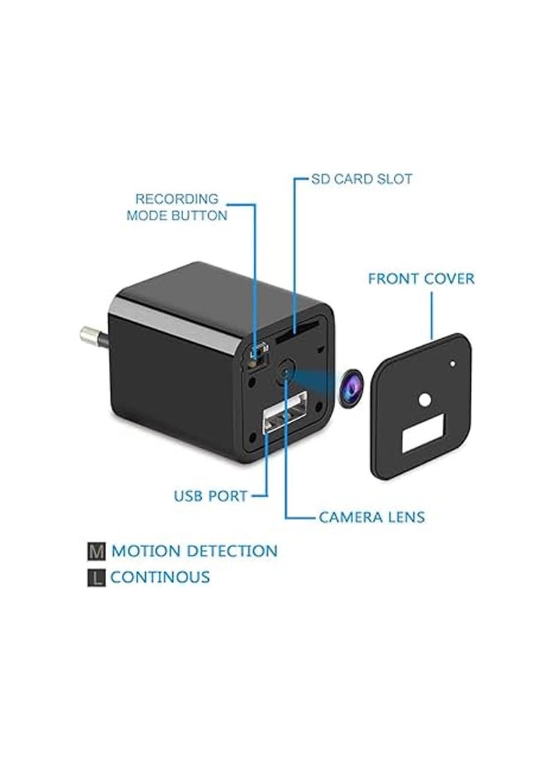 TECHNOVIEW TECHNOVIEW Wired 1080p Full HD Camera Work 24 Hours with Power Audio and Video Recording Charger with 64GB SD Card No WiFi Needed  - Image 3