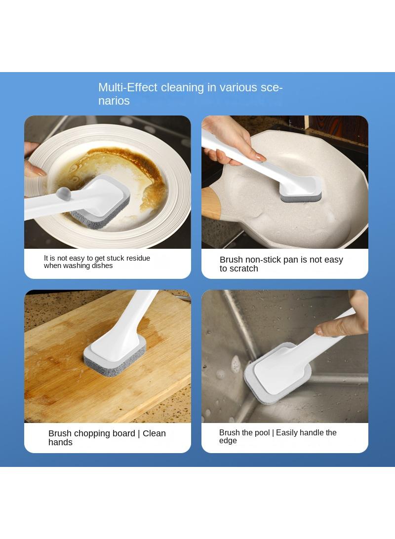 General Multi Functional Disposable Pot Brush Automatic Addition Of Dishwashing Liquid Scouring Cloth Dishwashing Brush Kitchen Cleaning Brush With 5 Pcs Diamond Yarn Brush Heads  - Image 5