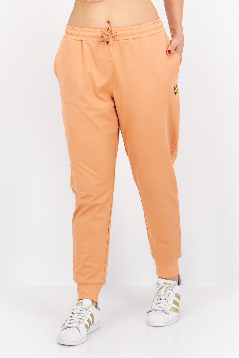 Lyle & Scott Women Regular Fit Embroidered Logo Jogger Pant, Dusky Orange - Image 1