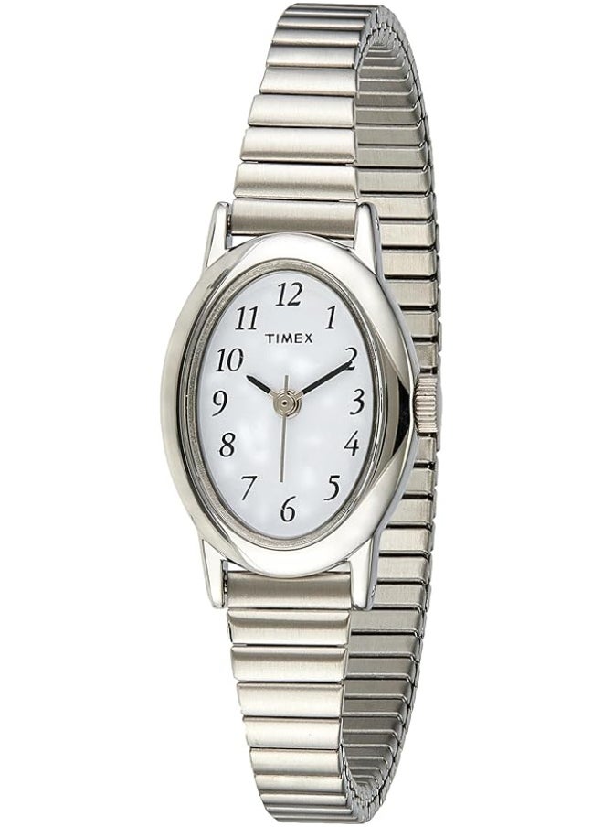 TIMEX Timex Women's Cavatina Watch - TPearl Dial Gold-Tone Case Silver-Tone/White  - Image 1