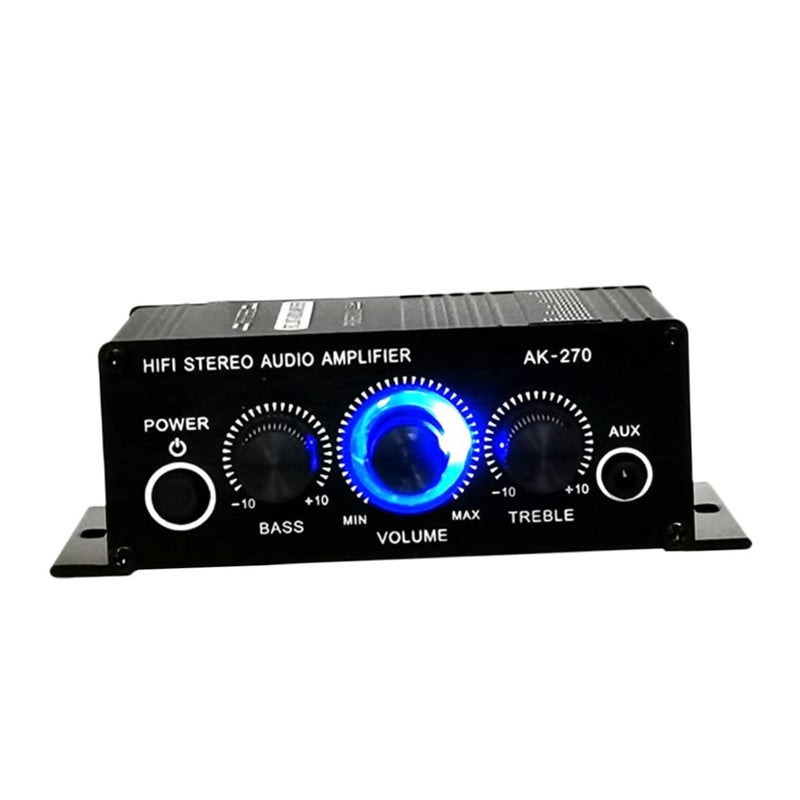 12V Digital Audio Amplifier Dual Channel Bass Treble Control Mini Stereo Power Amp - Image 2
