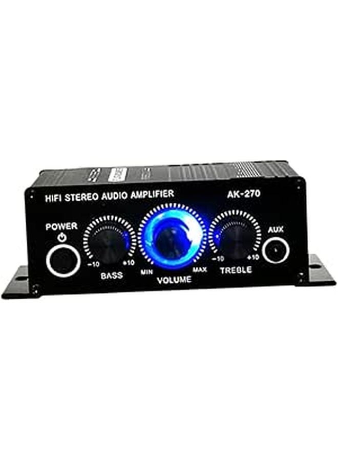 12V Digital Audio Amplifier Dual Channel Bass Treble Control Mini Stereo Power Amp - Image 1