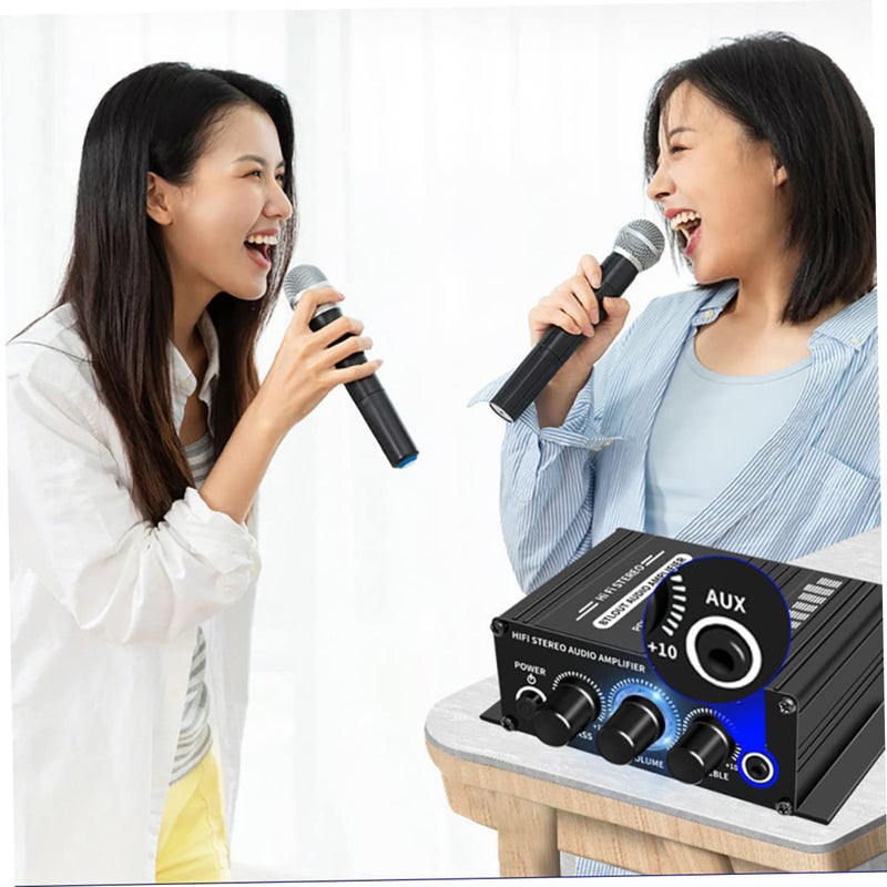 12V Digital Audio Amplifier Dual Channel Bass Treble Control Mini Stereo Power Amp - Image 4