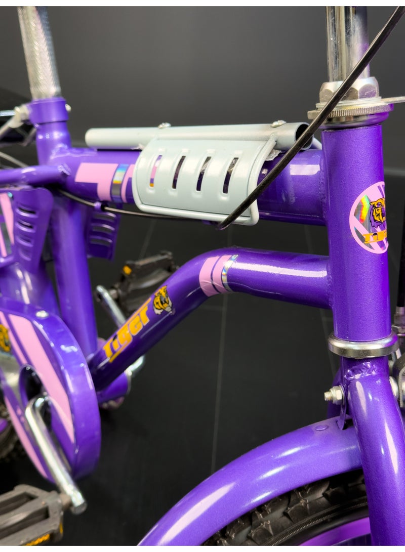 تايجر دراجة أطفال تايجر 16 بوصة مع سلة أمامية وكرسي خلفي – مناسبة للأعمار 4 إلى 7 سنوات - Image 3