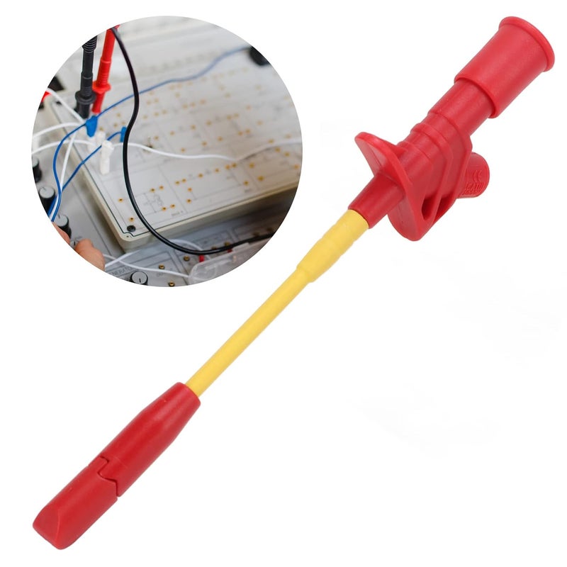 J.30019 4mm Test Hook, Copper Multimeter Mini Grabber with Stainless Steel, Short Circuit Repair Test Hook for Circuit Testing and Voltage Testing (Red) - Image 5