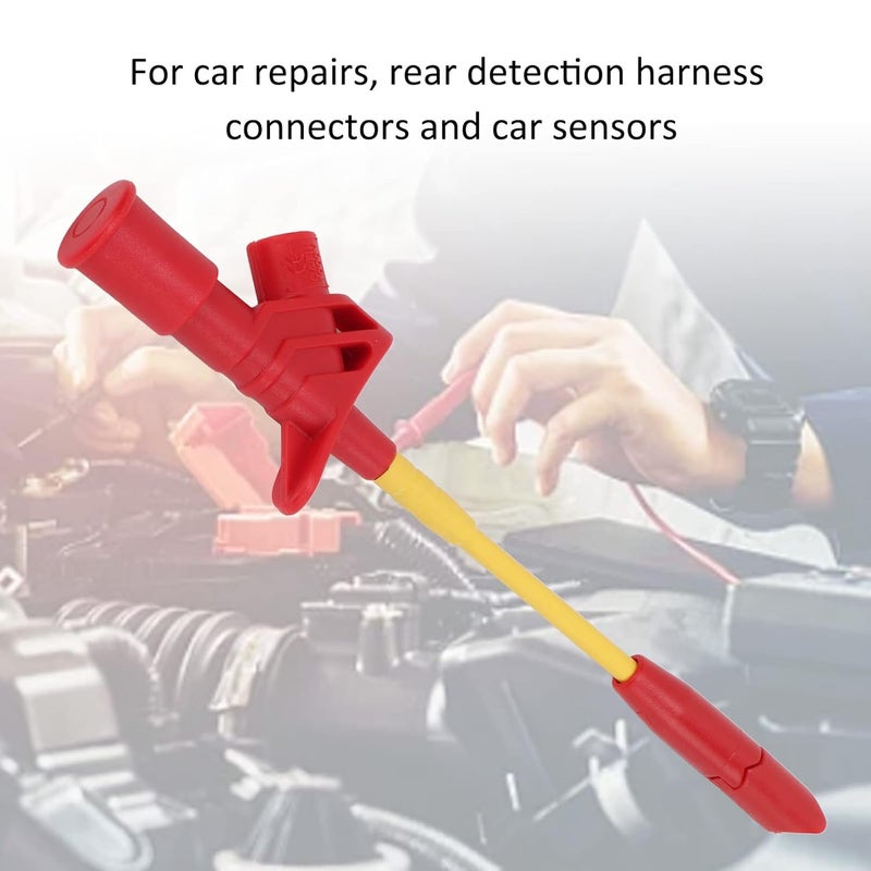 J.30019 4mm Test Hook, Copper Multimeter Mini Grabber with Stainless Steel, Short Circuit Repair Test Hook for Circuit Testing and Voltage Testing (Red) - Image 2