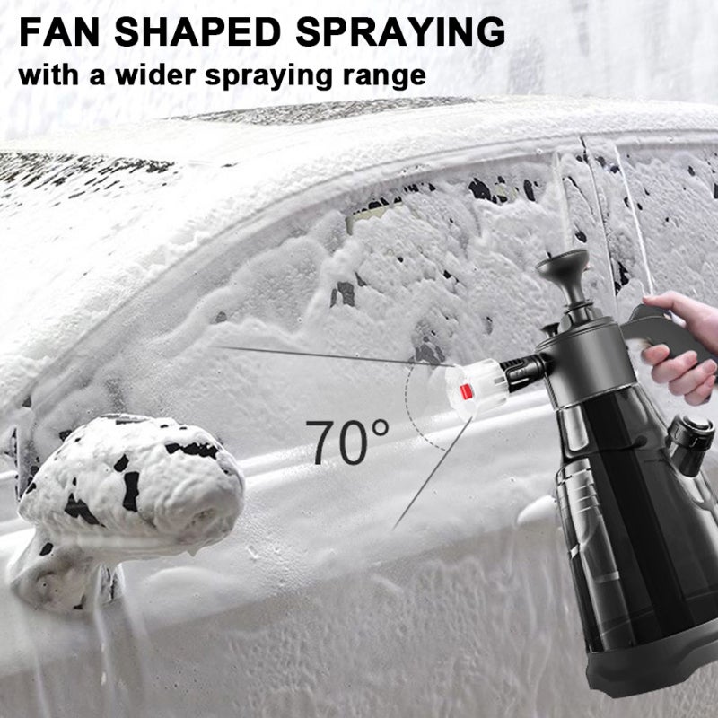Handheld Foam Sprayer Type B: Upgraded Pressurized Foaming - Fan Shaped Spraying Foam Maker for Car Washing, Garden Watering - Image 3