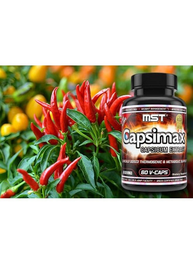 MST Capsimax Supplement 100mg V Capsules, 60 Servings Clinically Dosed Weight Management, Thermogenic, Appetite Control, Calorie Burning, Metabolic Health, Stimulant Free. BSCG Certified - Image 4